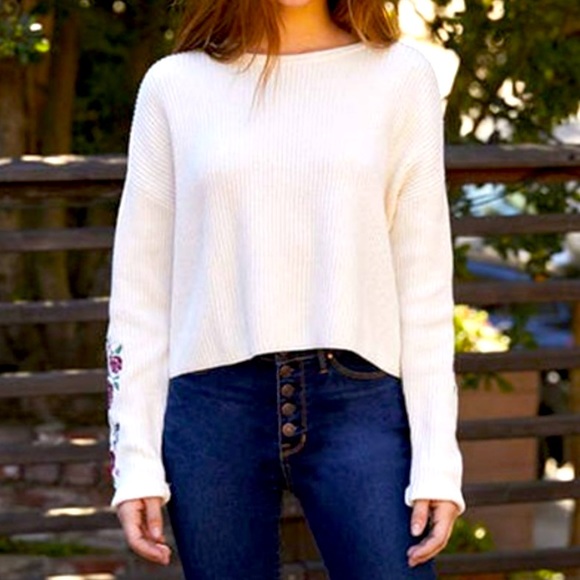 Pacsun LA Hearst Embroidered Ribbed Pullover Sweater - Picture 3 of 4